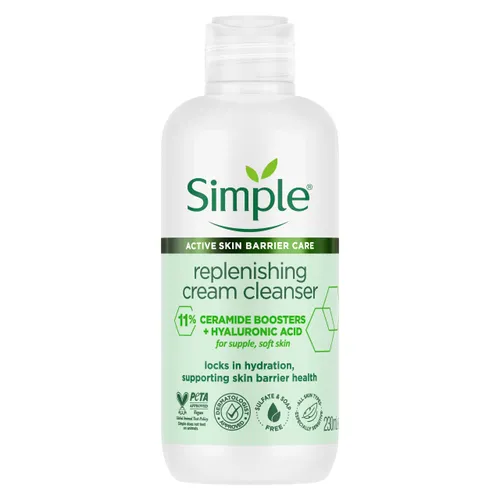 Simple Replenishing cream cleanser with 11% Ceramide
