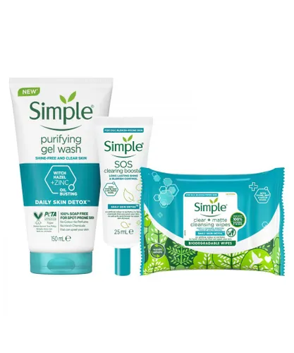 Simple Womens Daily Skin Detox Purifying Face Wash, 150ml, 6 pack - Cream - One Size
