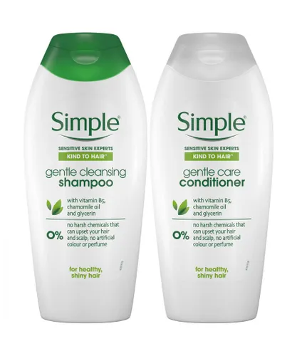 Simple Womens Kind to Hair Gentle Cleansing Shampoo & Conditioner Duo With VitaminB5 - NA - One Size