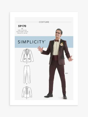 Simplicity Men's Tuxedo Costume Sewing Pattern, S9170 - Multi - Unisex