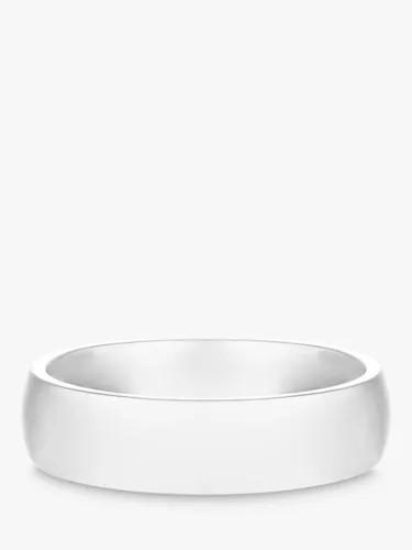 Simply Silver Polished Sterling Silver Wedding Band, Silver - Silver - Female - Size: P