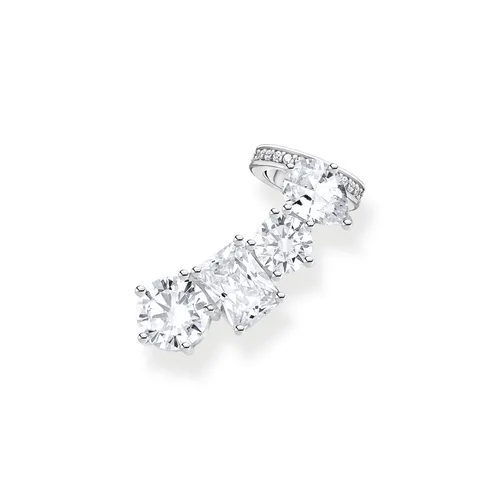 Single Sterling Silver Cubic Zirconia Climber Earring