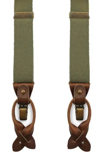 Sir Redman Luxury Suspenders Essential Army Green