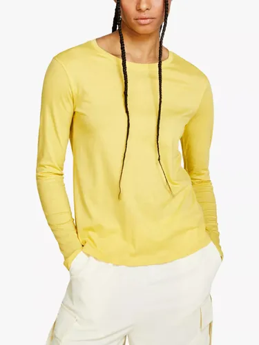 SISLEY Long Sleeve Crew Neck T-Shirt - Yellow - Female