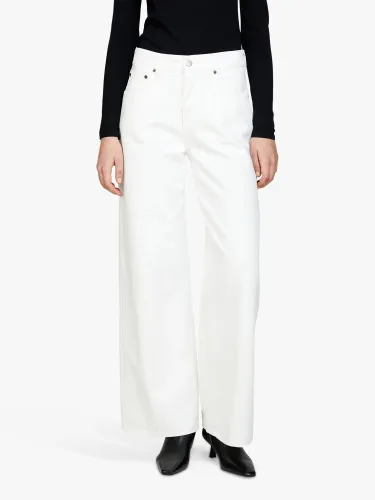 SISLEY Low Waist Wide Fit Jeans, White - White - Female