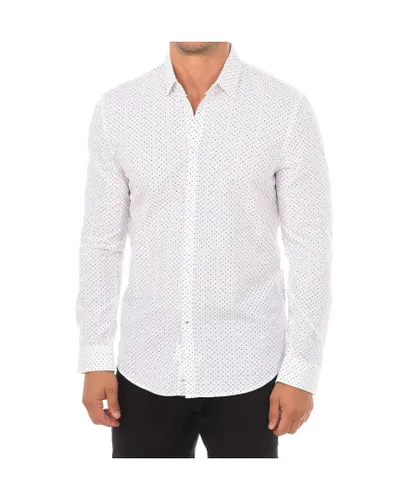Sisley Mens Lostintheworld Long Sleeve Shirt - White Cotton