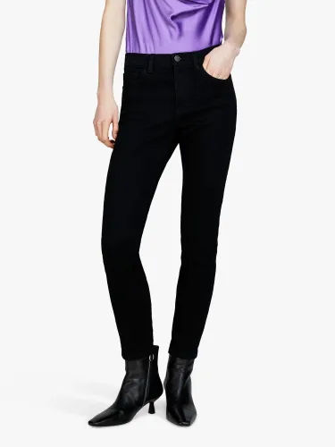 SISLEY Papeete Cropped Slim Leg Jeans - Black - Female