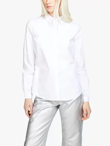 SISLEY Regular Fit Stretch Cotton Poplin Shirt,  White - White - Female