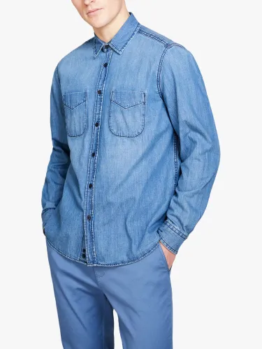 SISLEY Vintage Denim Shirt - Blue - Male