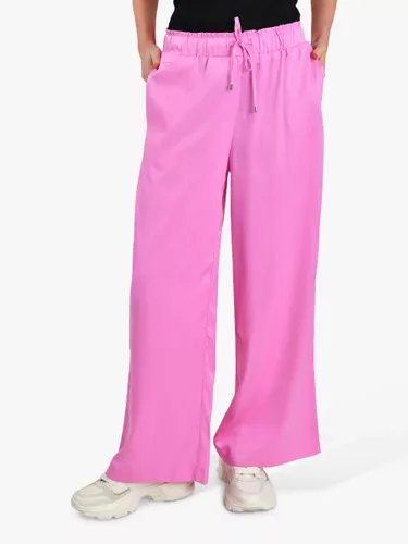 Sisters Point Visola String Tie Satin Trousers - Light Pink - Female