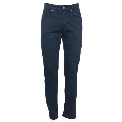 Siviglia , Cotton Marotta Pants, 5-Pocket Style ,Blue male, Sizes: