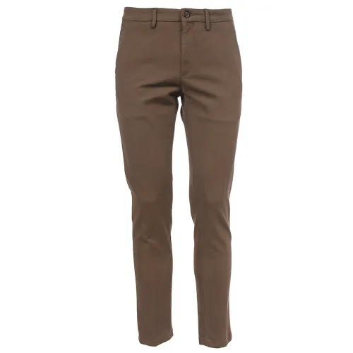 Siviglia , Slim Fit Cotton Carducci Pants ,Brown male, Sizes: