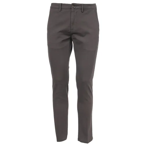 Siviglia , Slim Fit Cotton Carducci Pants ,Gray male, Sizes: