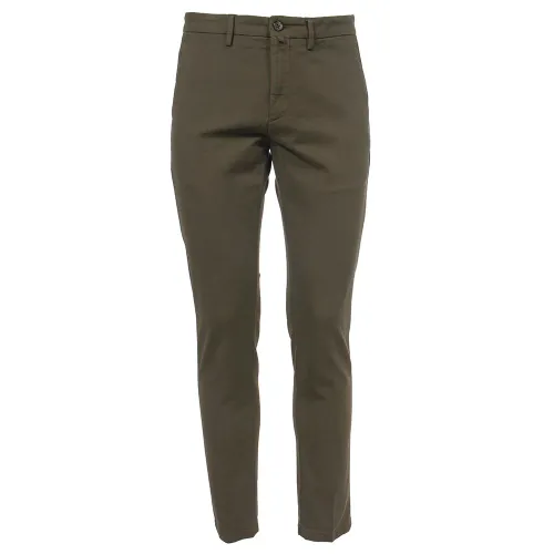 Siviglia , Slim Fit Cotton Carducci Pants ,Green male, Sizes: