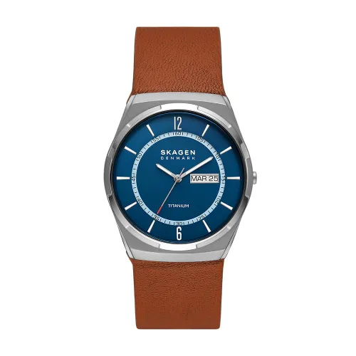 Skagen Men's Analogue Quartz Watch with Leather Strap