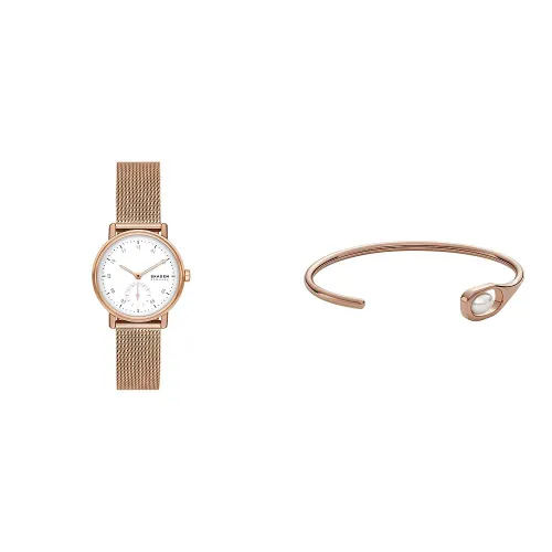 Skagen Women's Kuppel Watch and Agnethe Cuff Bracelet -