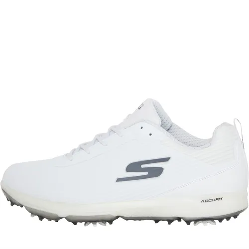SKECEHRS Mens Go Golf Pro 5 Hyper Arch Fit Waterproof Golf Shoes White/Grey