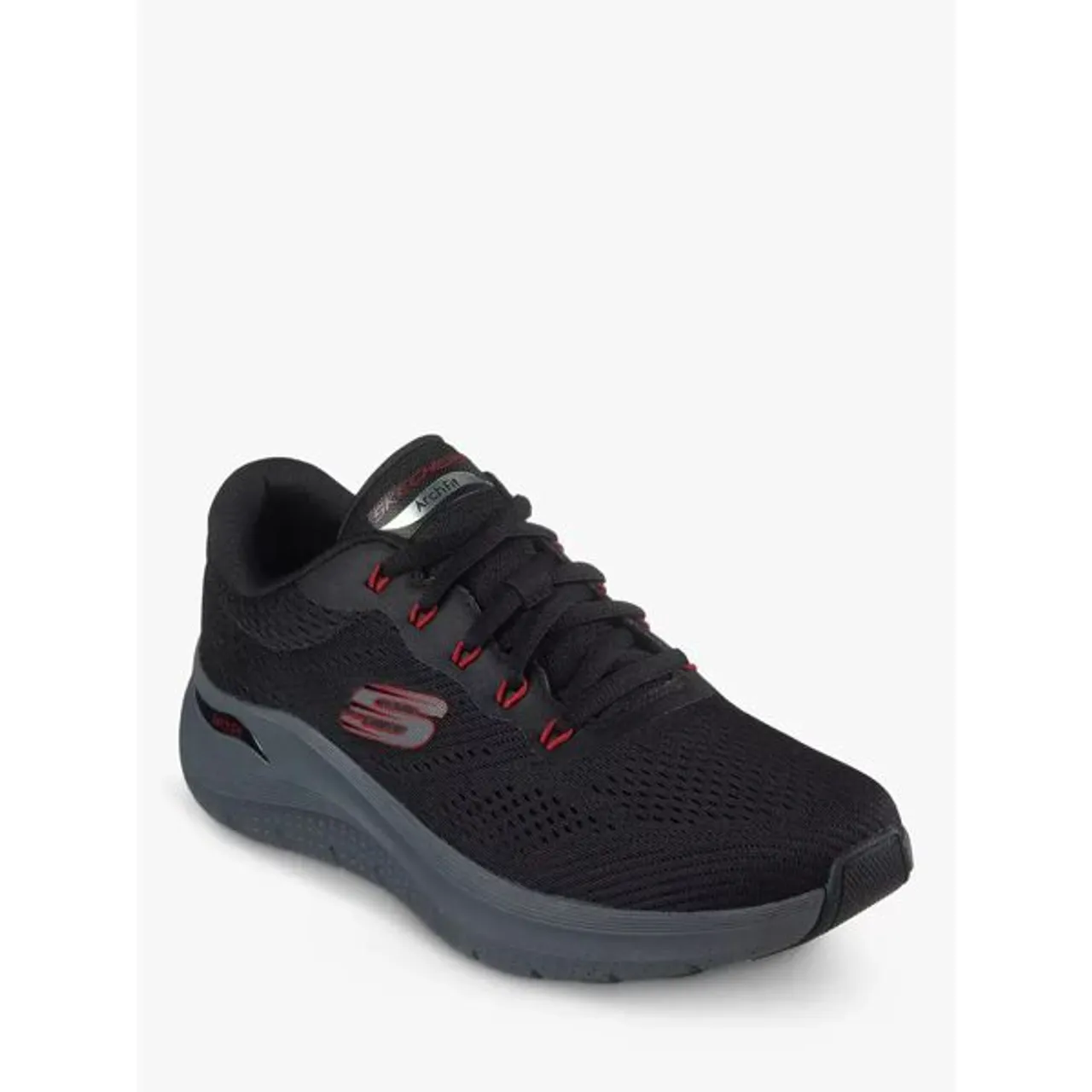 Skechers Arch Fit 2.0 Trainers, Black/Red - Black/Red - Male