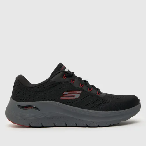 Skechers Arch fit 2.0 Trainers in Black & Red