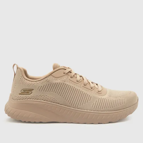 Skechers Bobs Sport Squad Chaos Trainers in Beige