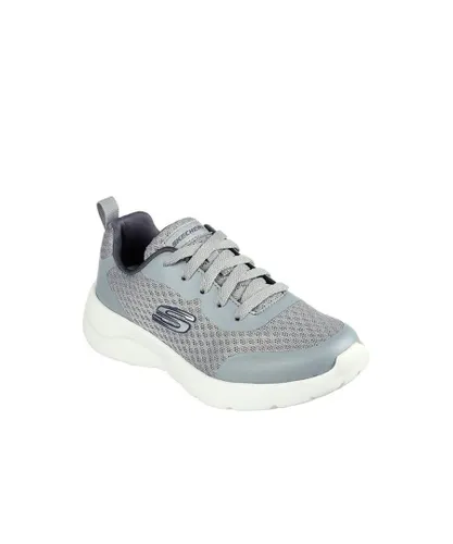 Skechers Boys Boy's Dynamight 2 Lace Up Athletic Mesh Trainers in Charcoal