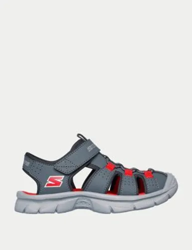Skechers Boys Relix Riptape Sandals (9½ Small - 4 Large) - 10.5S - Charcoal Mix, Charcoal Mix