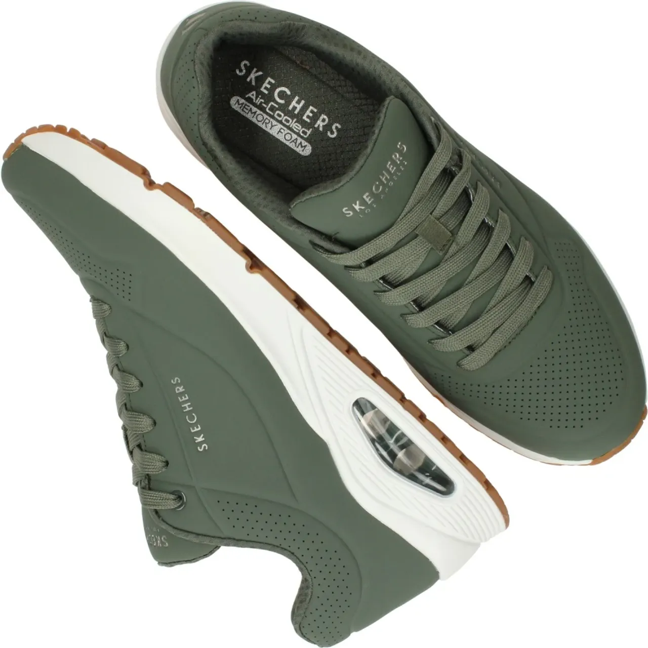 Skechers , Comfortable Stand On Air Sneaker ,Green male, Sizes: