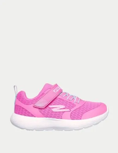 Skechers Girls Dyna-Lite Riptape Trainers (4-9 Small) - 5 S - Pink, Pink