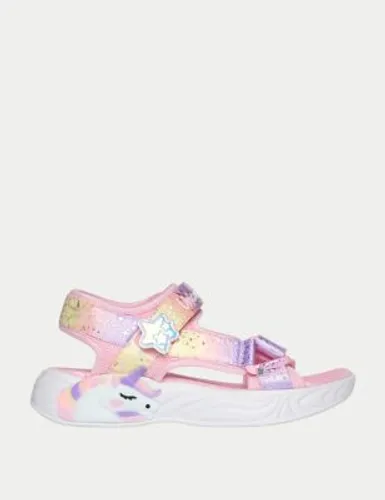 Skechers Girls Unicorn Dreams Majestic Bliss Sandals (9½ Small - 4 Large) - 13 S - Light Pink, Light Pink