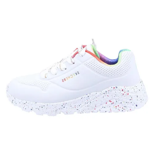 Skechers Girl's Uno Lite Rainbow Speckle Sneaker