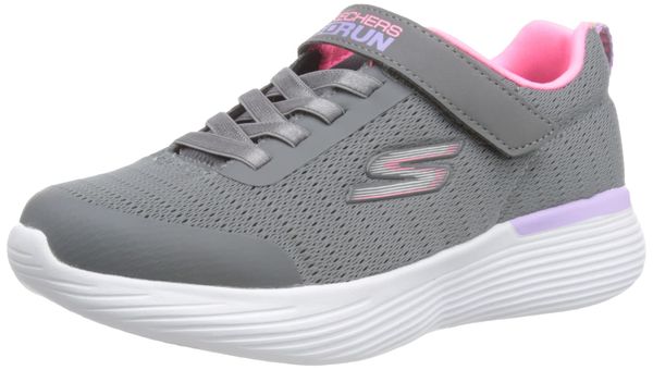 Skechers GO Run 400 V2 Sneaker, Charcoal Mesh/Pink Trim,
