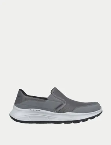 Skechers Mens Equalizer 5.0 Persistable Slip-On Trainers - 8 - Charcoal, Charcoal,Navy