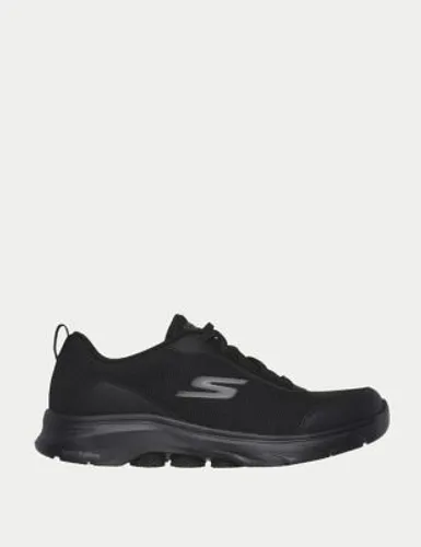 Skechers Mens Go Walk 7 Lace Up Trainers - 12 - Black, Black,White Mix,Navy Mix,Taupe