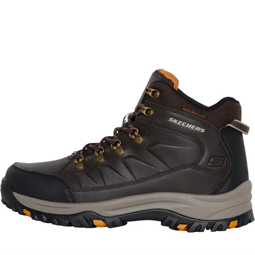 SKECHERS Mens Relment Dagget Water Resistant Hiking Boots Chocolate