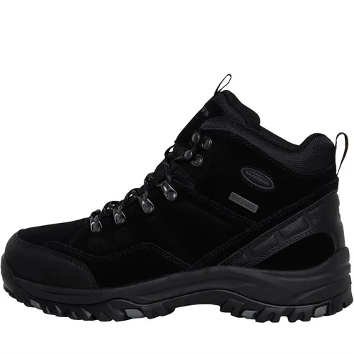 SKECHERS Mens Relment Pelmo Waterproof Hiking Boots Black