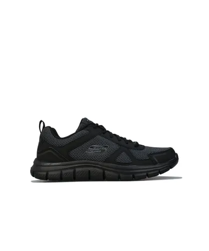 Skechers Mens Track Bucolo Trainers In Black Leather