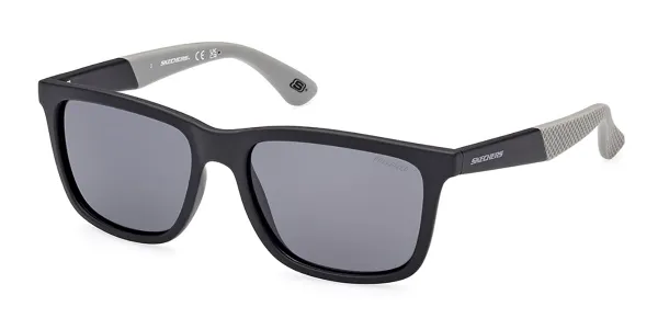 Skechers SE6221 Polarized 01D Men's Sunglasses Black Size 54
