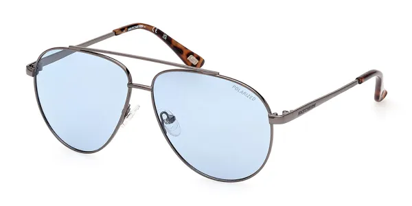 Skechers SE6276 Polarized 10D Men's Sunglasses Silver Size 58