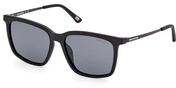 Skechers SE6282 Polarized 02D Men's Sunglasses Black Size 53