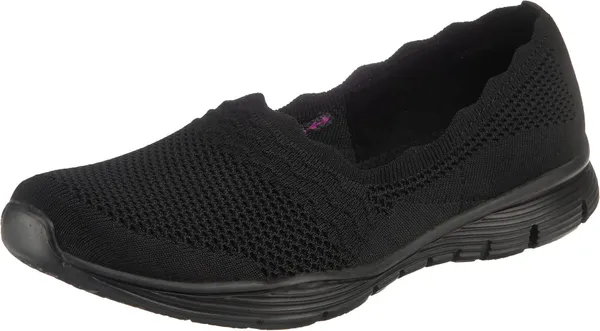 Skechers SEAGER, Women's Low-Top Trainers, Black (Black