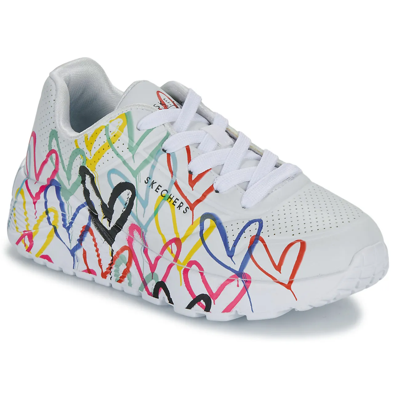 Skechers  UNO LITE - GOLDCROWN SPREAD THE LOVE  girls's Children's Shoes (Trainers) in White