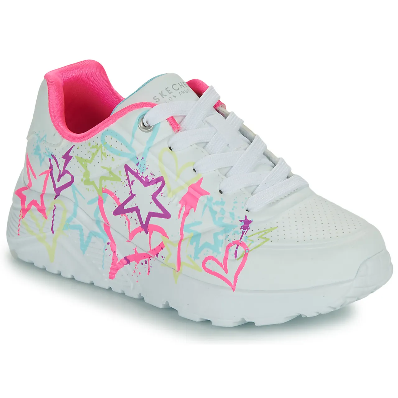 Skechers  UNO LITE - MY DRIP  girls's Children's Shoes (Trainers) in White