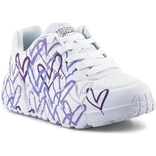 Skechers  Uno Lite Spread The Love  girls's Children's Shoes (Trainers) in White
