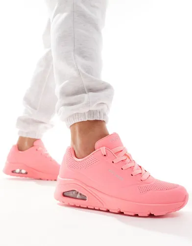 Skechers Uno stand on air trainer in pink