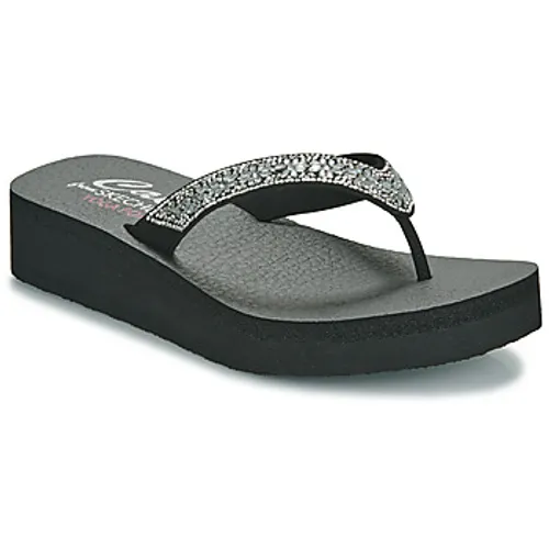 Skechers  VINYASA - WILD DAISIES  women's Flip flops / Sandals (Shoes) in Black