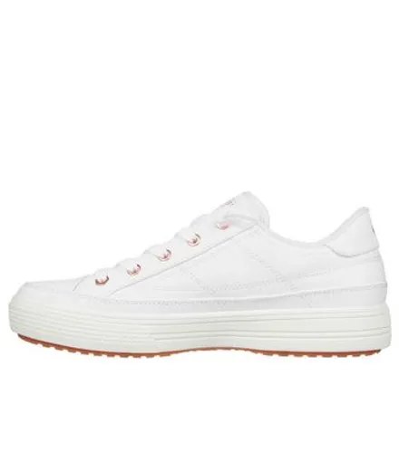 Skechers White Arch Fit Arcade Meet Ya There Trainers New Look