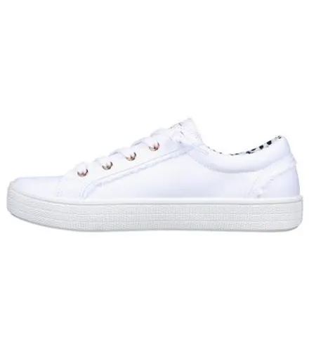 Skechers White Bobs B Extra Cute Canvas Trainers New Look