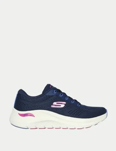 Skechers Womens Arch Fit 2.0 Big League Lace Up Trainers - 4 - Navy, Navy,Neutral,Black