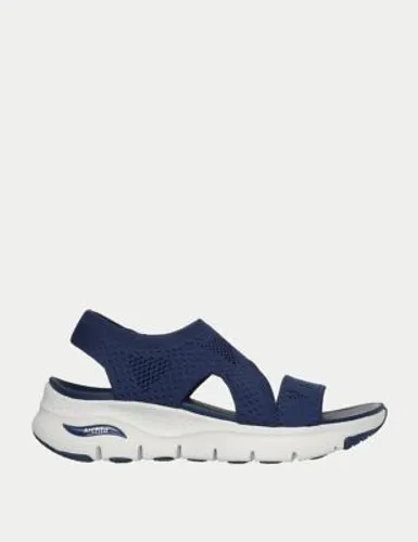 Skechers Womens Arch Fit Brightest Day Sandals - 7 - Navy, Navy,Black,Brown