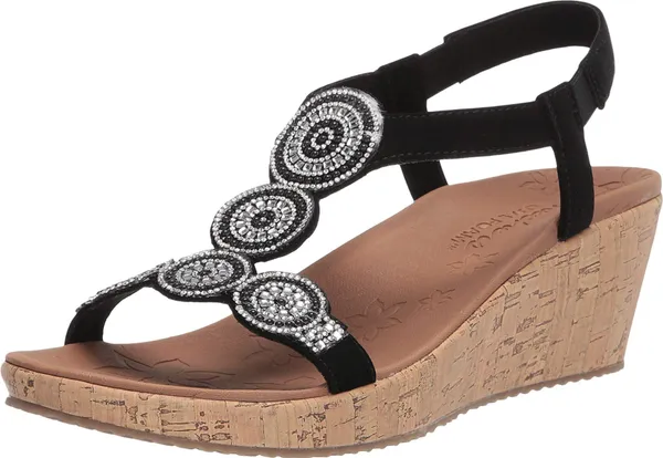 Skechers Women's Beverlee-Date Glam Wedge Sandal